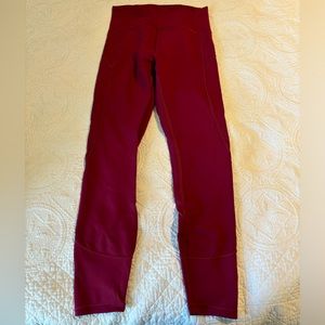 Lululemon 7/8 length leggings size 6 pink